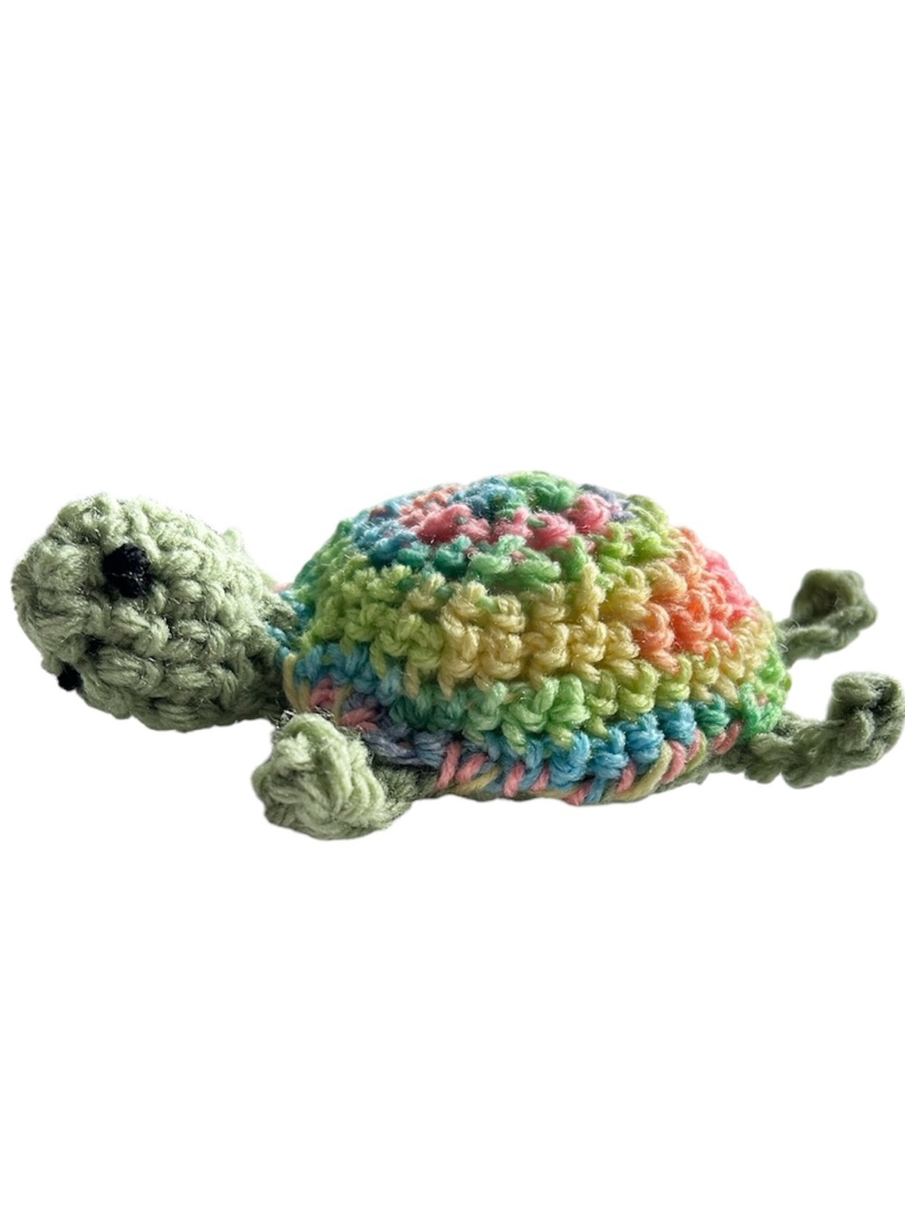 Handmade Rainbow Turtle Cat Toy Potent Organic Catnip Interactive Yarn Toy - Picture 5 of 10